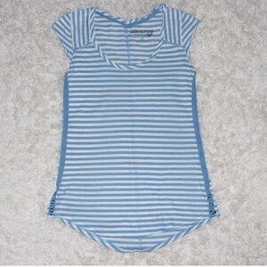 Blue & White Striped Shirt | Selena Gomez